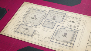 School Furniture Projects Guide 2026 - Professional 16:9 hero banner. Ultra high resolution. An intricately designed blueprint or architectural rendering of a modern, flexible school classroom layout, viewed from an overhead perspective. The blueprint is overlaid with glowing lines and interactive planning elements in accent colour #737373, highlighting zones for collaborative learning, individual study, and flexible seating. On the blueprint, small, stylised icons represent various tools and resources: a magnifying glass for compliance, a gear for project management, and a stack of books for learning. The background is a subtly textured surface in primary colour #E2087E, with complementary accents in #000000. The overall mood is authoritative and organised, reflecting precision and strategic planning. Style: Architectural photography with digital overlay elements. Avoid: Groups around holographic tables, generic tech aesthetics, text overlays, cold blue tones, stock photo clichés.
